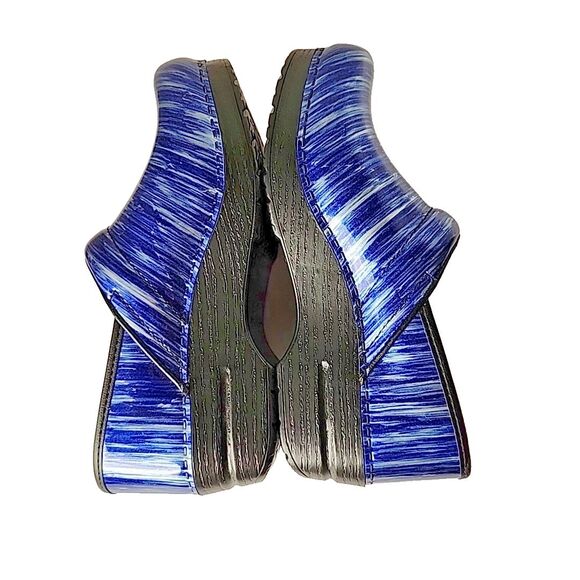 Dansko Professional Clog Blue Water Multicolor Patent Leather Sz EU 38 US 7.5 8 - Picture 6 of 8